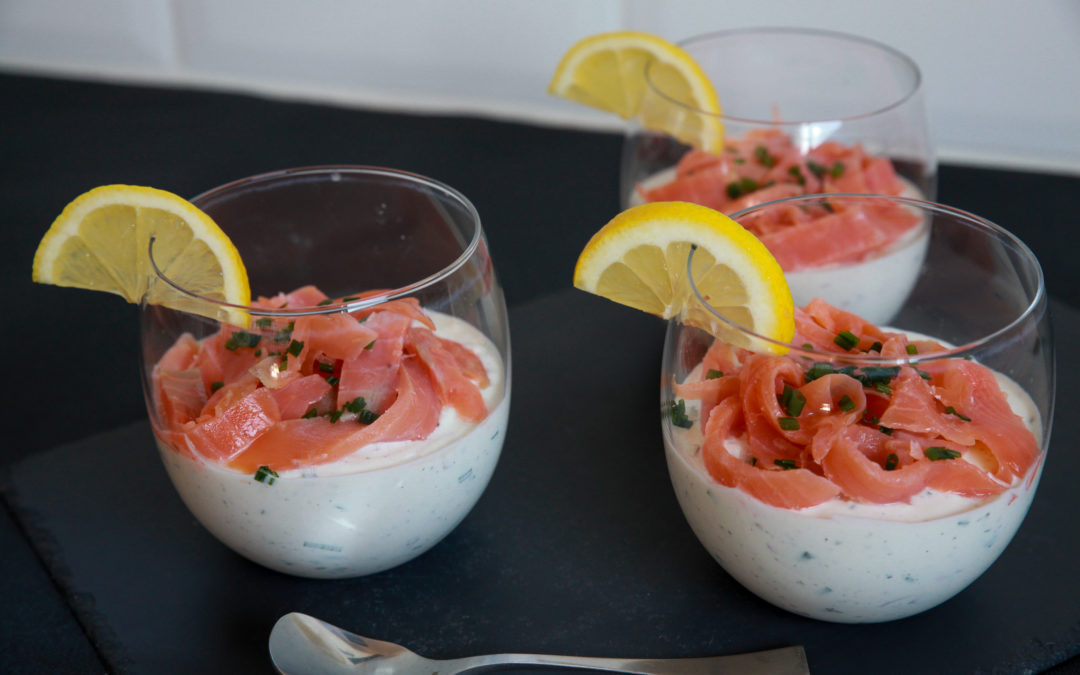 Verrine Faisselle/Saumon fumé