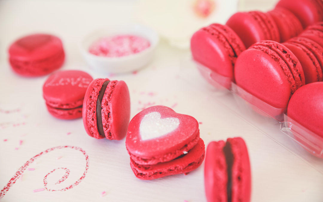 Macarons pour la St Valentin…