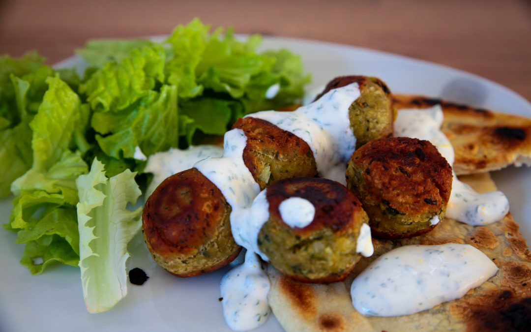Falafels & pain plat au yaourt