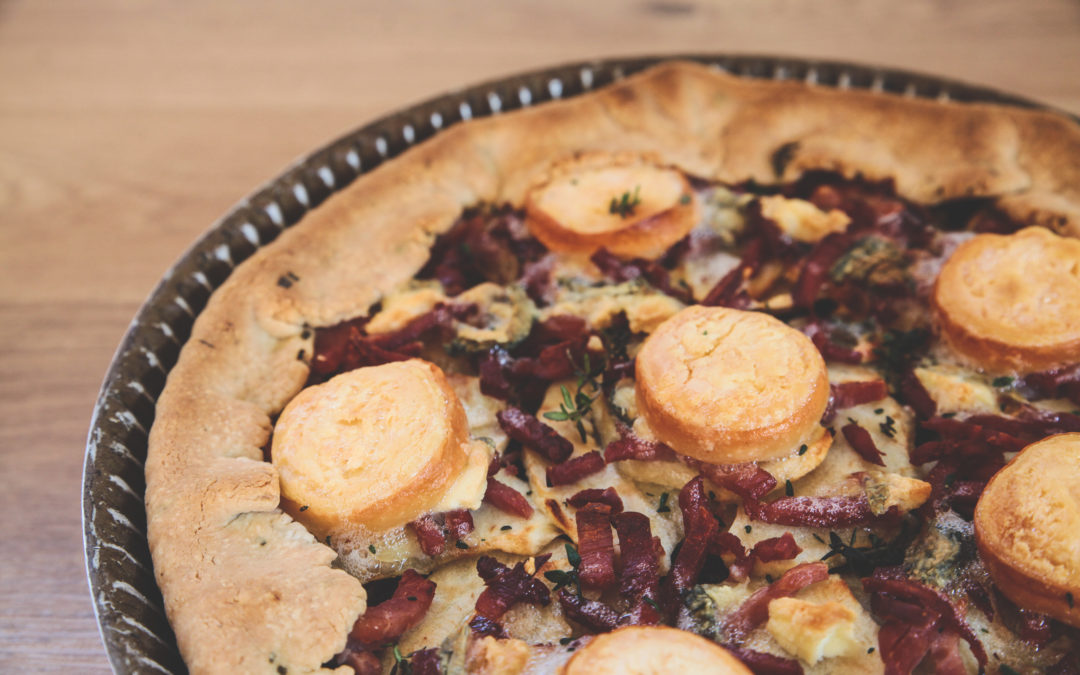 Tarte rustique aux oignons confits