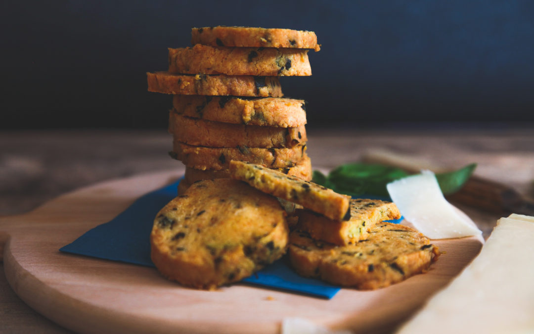 Sablés Parmesan/Basilic