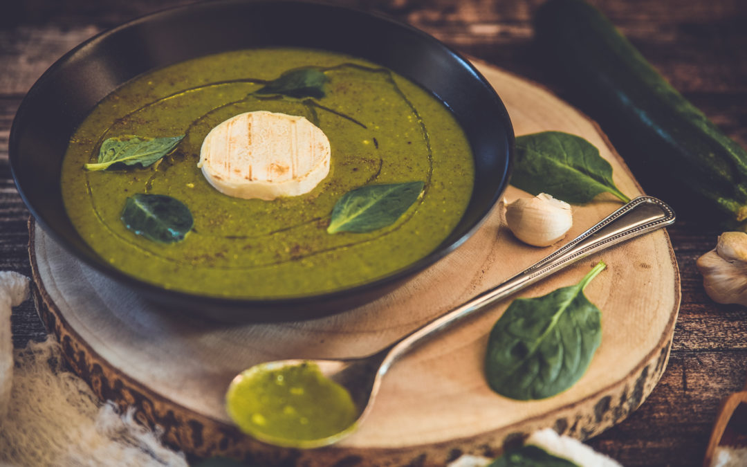 Velouté Courgette/épinard & chèvre