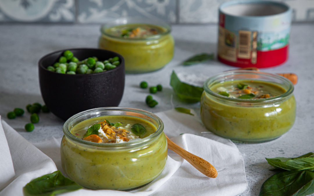 Velouté froid petits pois/menthe